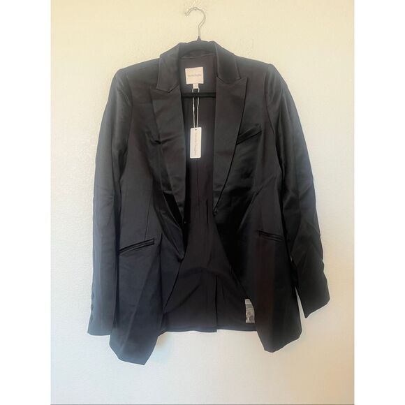 Favorite Daughter Satin Blazer in Black NEW NWT - Picture 4 of 10